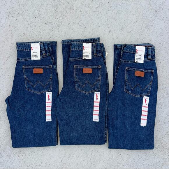 Y2K Wrangler 18MWZSW Jeans 3/4x32 Natural Rise Slim Fit Stretch Straight Leg NWT - Picture 1 of 9